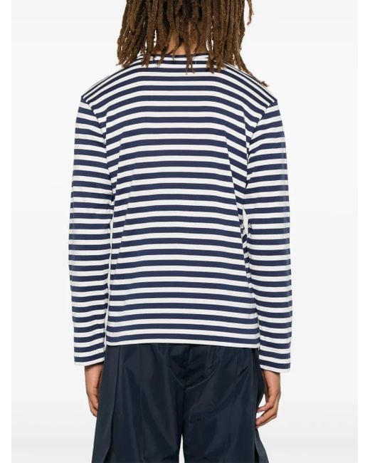 COMME DES GARÇONS PLAY Blue Heart-Patch T-Shirt