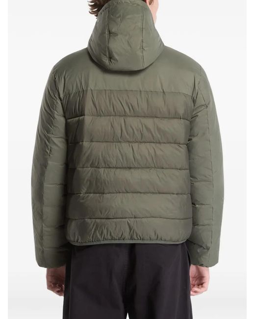 Karl Lagerfeld Gray Quilted Hooded Jacket for men