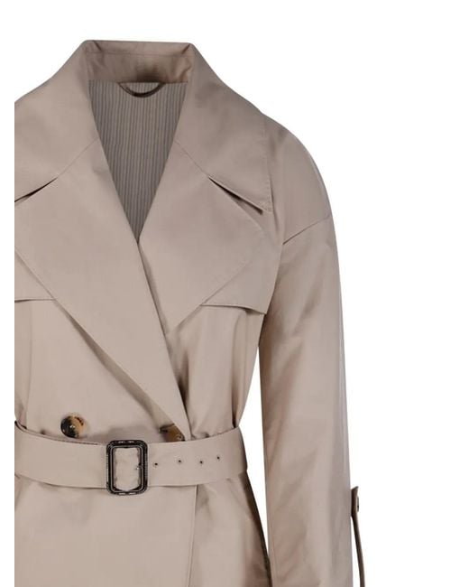Max Mara Natural Belted Double-Breasted Coat