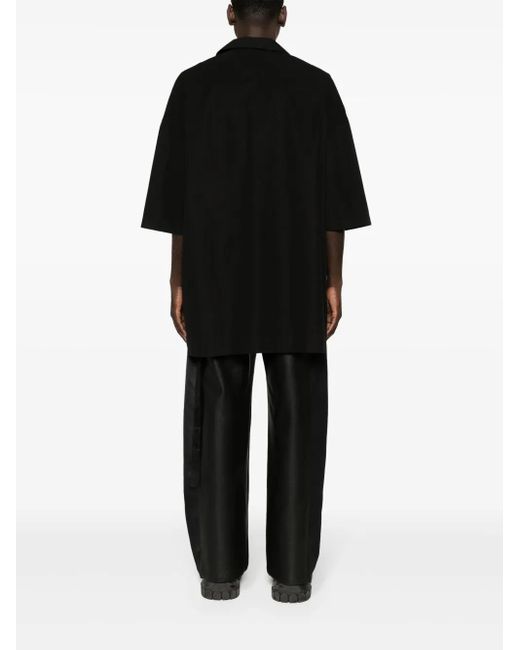 Rick Owens Black Magnum Tommy Longline Shirt for men