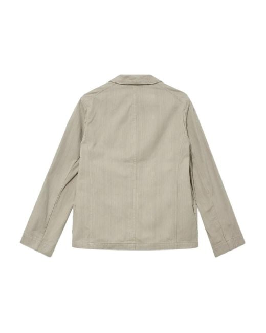 TAIGA TAKAHASHI White Sack Striped Blazer for men