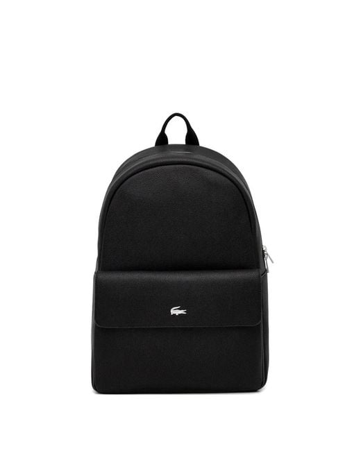 Lacoste Black Logo-Detail Backpack