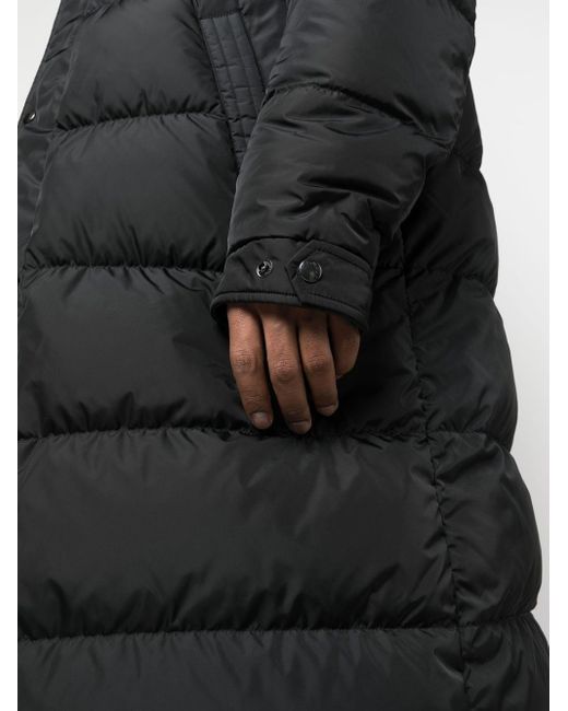 Moncler Harel Long Down Reversible Coat in Black for Men | Lyst