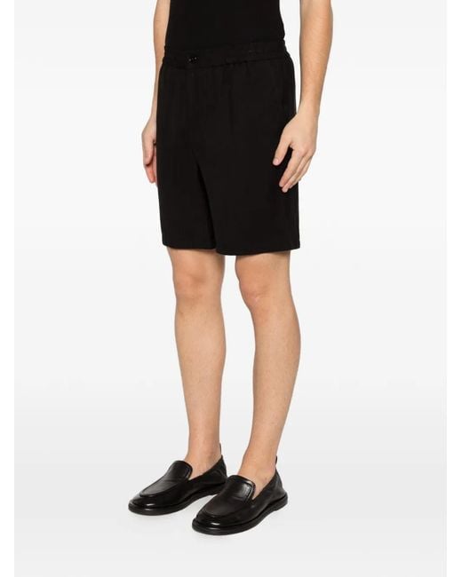 AMI Black Elasticated Shorts for men