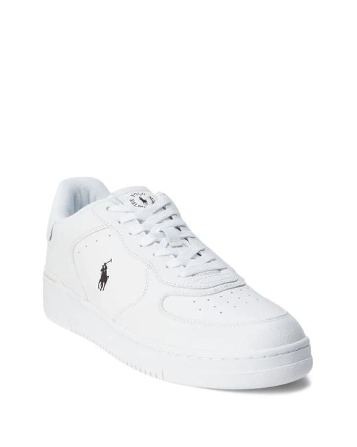Polo Ralph Lauren White Masters Court Lace-Up Sneakers for men