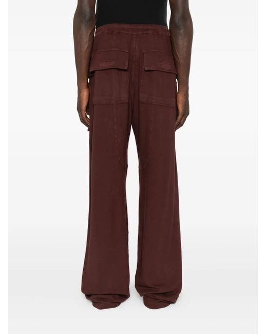 Pantalones Coverall con bolsillos cargo y cordones Rick Owens de hombre de color Purple
