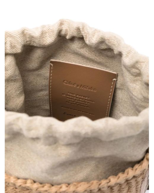 Chloé Natural Compact Woody Bucket Bag