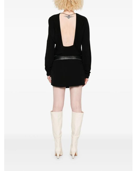 Christopher Esber Black Belted Mini Dress