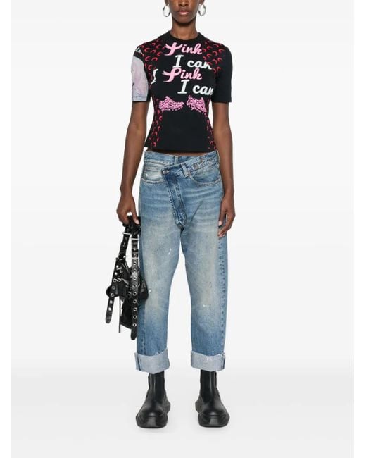 R13 Blue Crossover Jeans