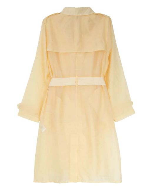 Isolda Oásis Jas Met Ceintuur En Dubbele Rij Knopen in het Natural