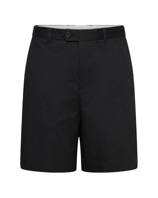 SELECTED Black Belt-Loops Shorts for men