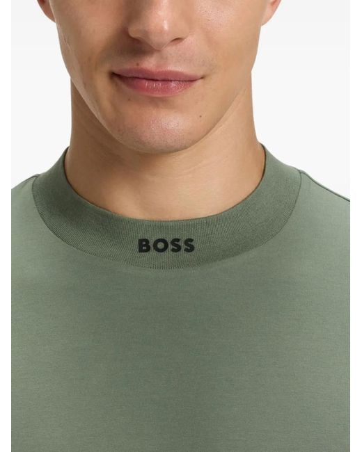 Boss Green Crew-Neck Cotton-Blend T-Shirt for men