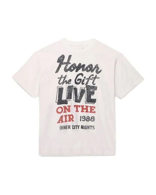 Honor The Gift White Live On Air Printed T-Shirt for men
