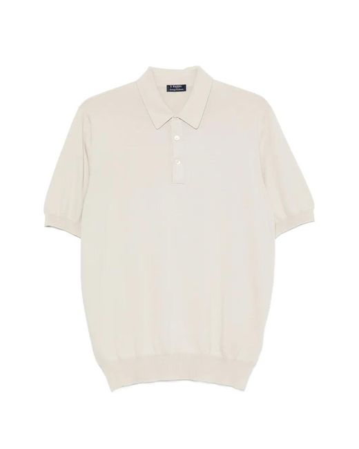 Barba Napoli White Short-Sleeve Polo Shirt for men