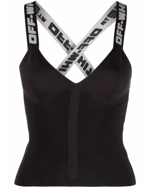 Off-White c/o Virgil Abloh Black Logo-Band Top