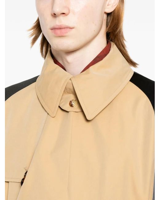 McQueen Natural Belted Double-Breasted Coat for men