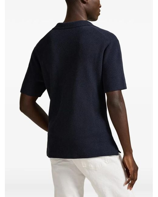 Polo Ralph Lauren Blue Logo-Embroidered Button-Up Shirt for men