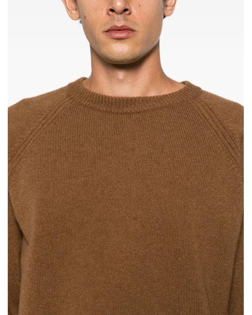 Saint Laurent Brown Raglan-Sleeve Knit for men