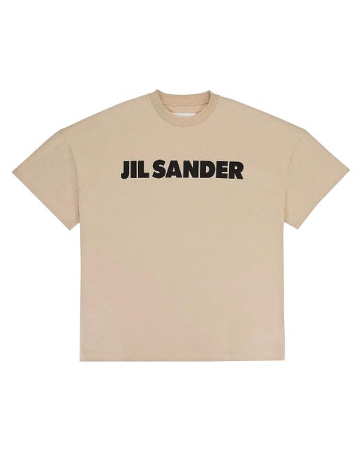 メンズ Jil Sander ロゴプリント Tシャツ Natural