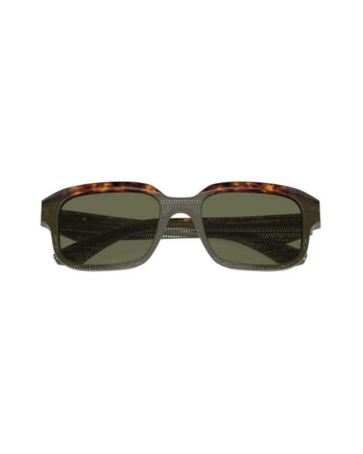 Alain Mikli Green Graphic-Print Rectangle-Frame Sunglasses