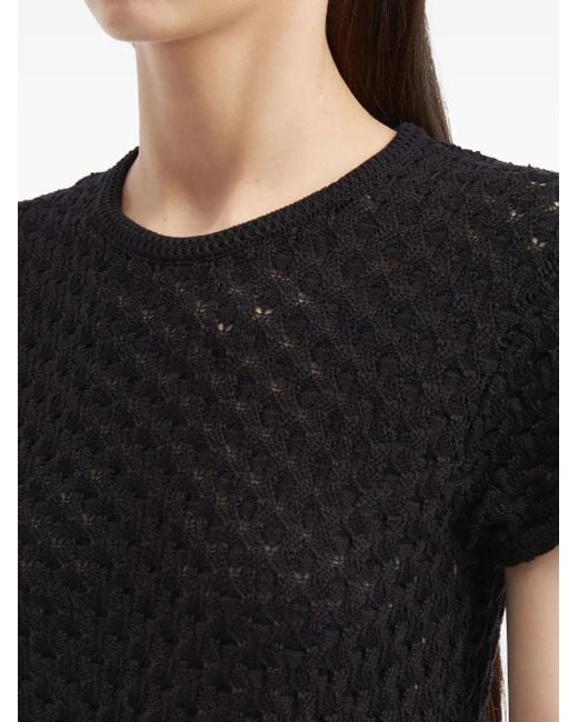 Camiseta con diseño calado Proenza Schouler de color Black