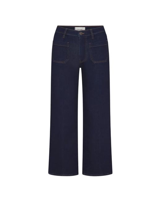 FRAME Blue Jean Ample À Poches Plaquées