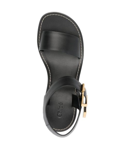 Sandali in pelle Rebecca 55mm di Chloé in Black