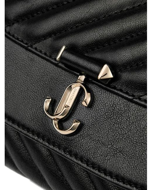 Jimmy Choo Black Medium Curve Quilted Leather Crossbody Bag