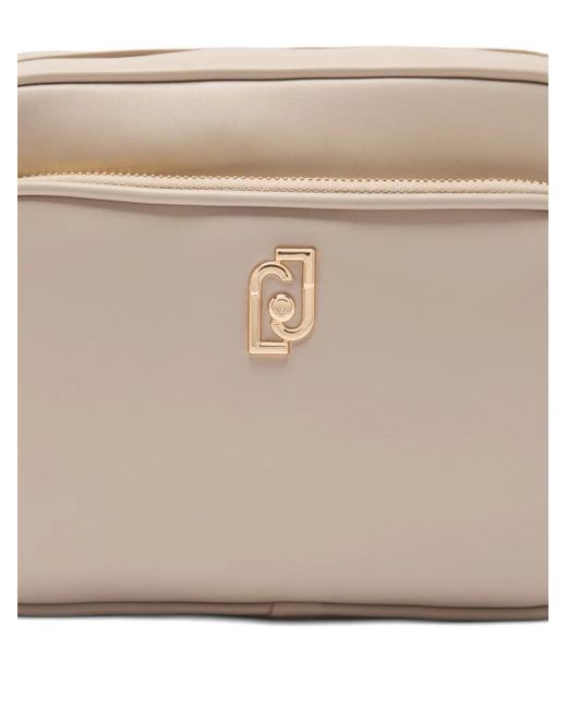Liu Jo Natural Medium Logo-Plaque Zip-Fastening Cross Body Bag
