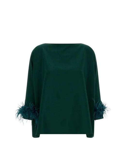 Gianluca Capannolo Green Laura Feather-Trim Laura Blouse