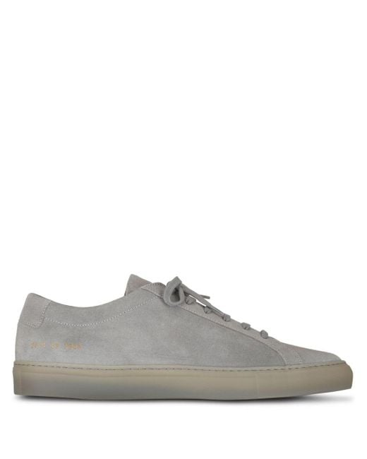 Common Projects Gray Leather Lace-up Sneakers for men
