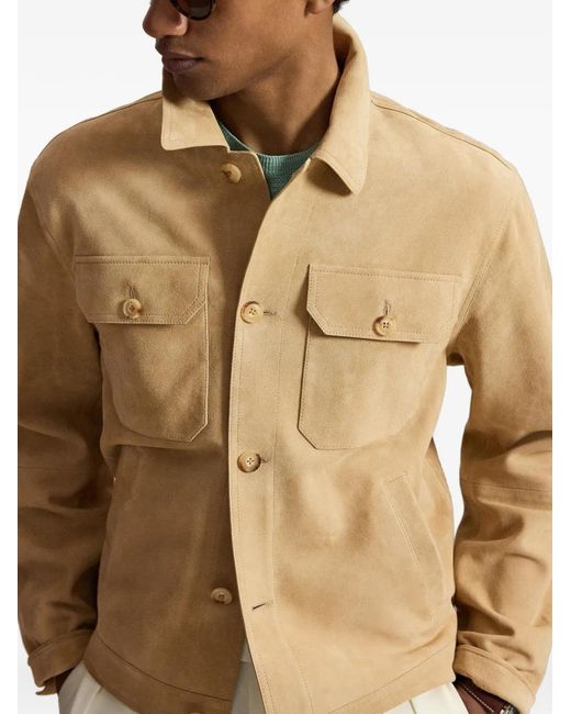 Polo Ralph Lauren Natural Ashdl Lamb-Suede Jacket for men