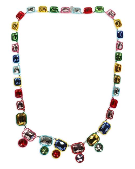 Weekend by Maxmara Metallic Gemstone Rectangle Necklace