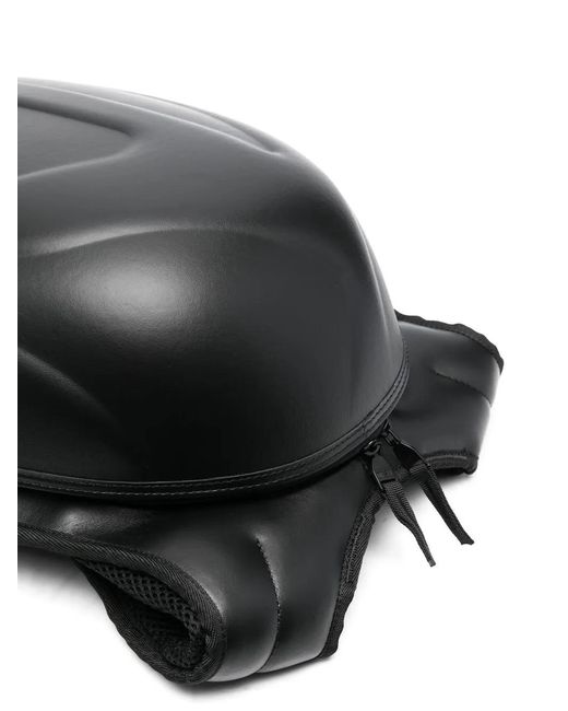DIESEL Black 1dr-pod Leather-blend Backpack for men