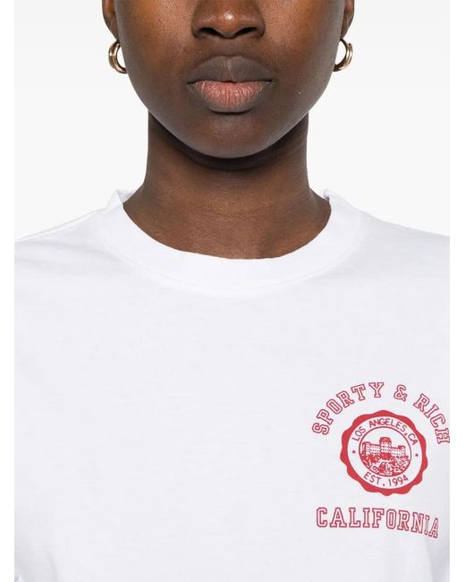 Sporty & Rich White California Emblem T-Shirt