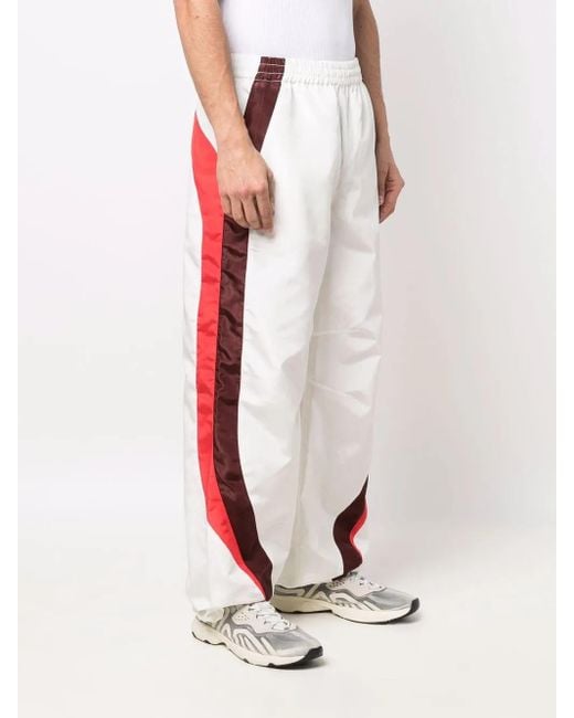 Pantalones de chándal con rayas laterales MARINE SERRE de hombre de color White