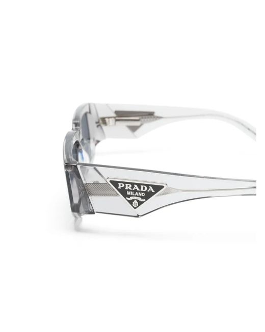Prada Blue Rectangle-Frame Sunglasses