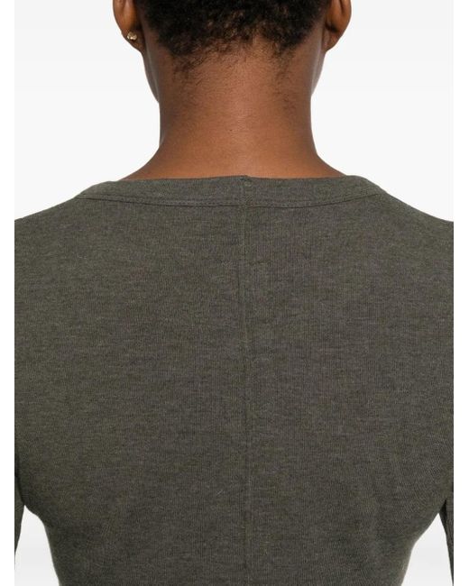 Rick Owens Gray Long-Sleeve Midi Dress