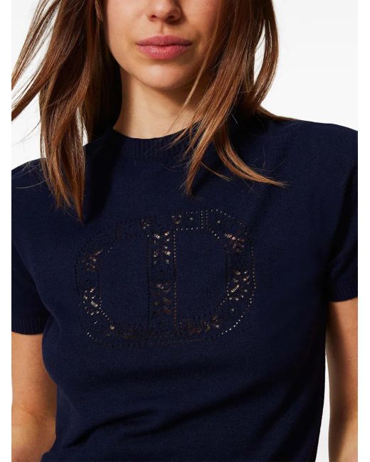 Twinset Gebreide Top in het Blue