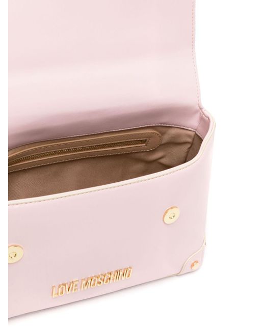 Love Moschino Pink Logo-plaque Crossbody Bag