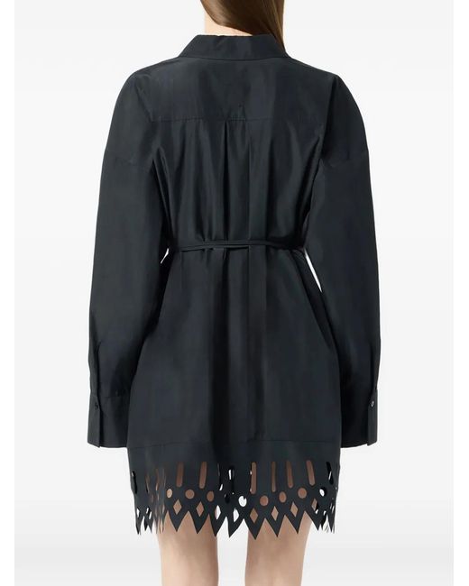 Blumarine Black Cutout Shirt Dress