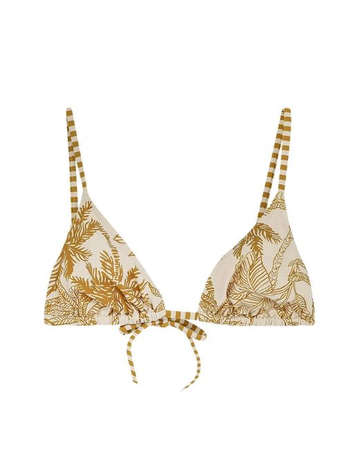Eres Natural Hamac Palm-Print Triangle Bikini Top