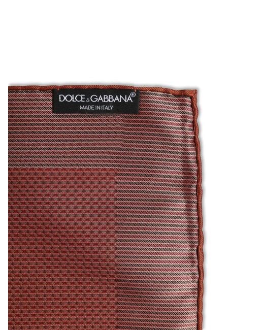 Dolce & Gabbana Red Geometric-Pattern Pocket Square for men