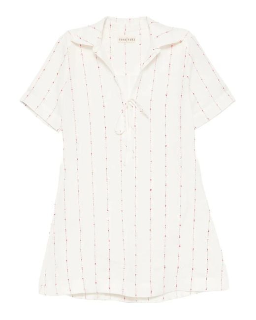 Casa Raki White Cora Kleid