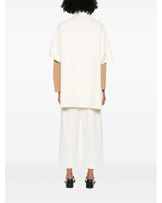 GLOX White High-Neck Panelled Jacket