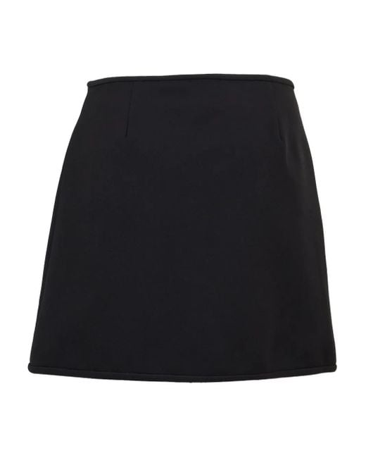 MSGM Black Button-Fastening Mini Skirt