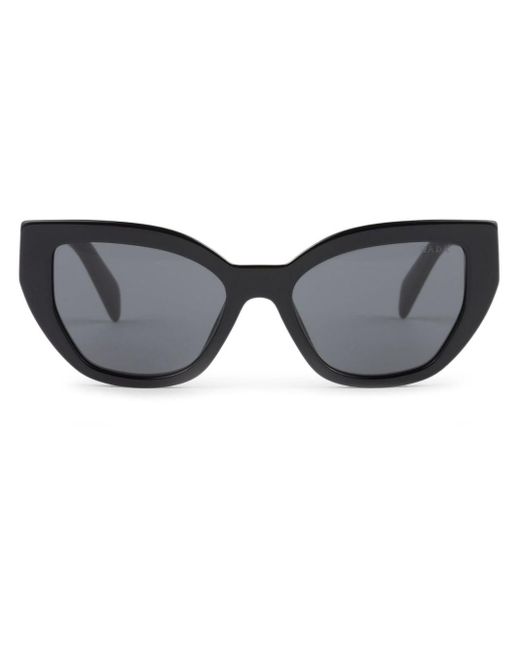 Prada Brown Logo-lettering Cat-eye Sunglasses