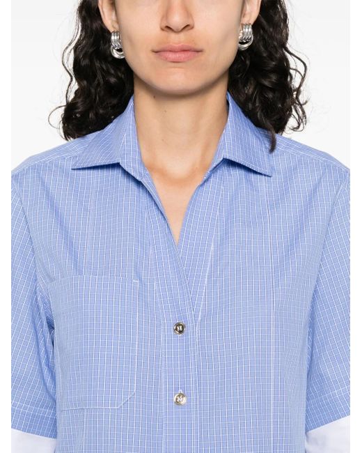 Sandro チェック シャツ Blue