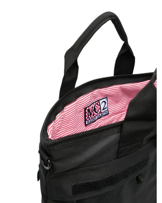 Mc2 Saint Barth Black Shoulder-strap Canvas Backpack for men