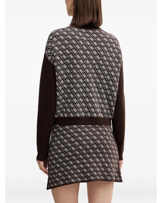 Guess Black Patterned Long-Sleeve Sweater